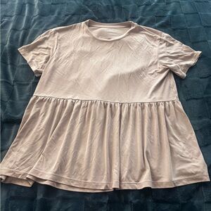 American Eagle Outfitters Cream Short Sleeve Top